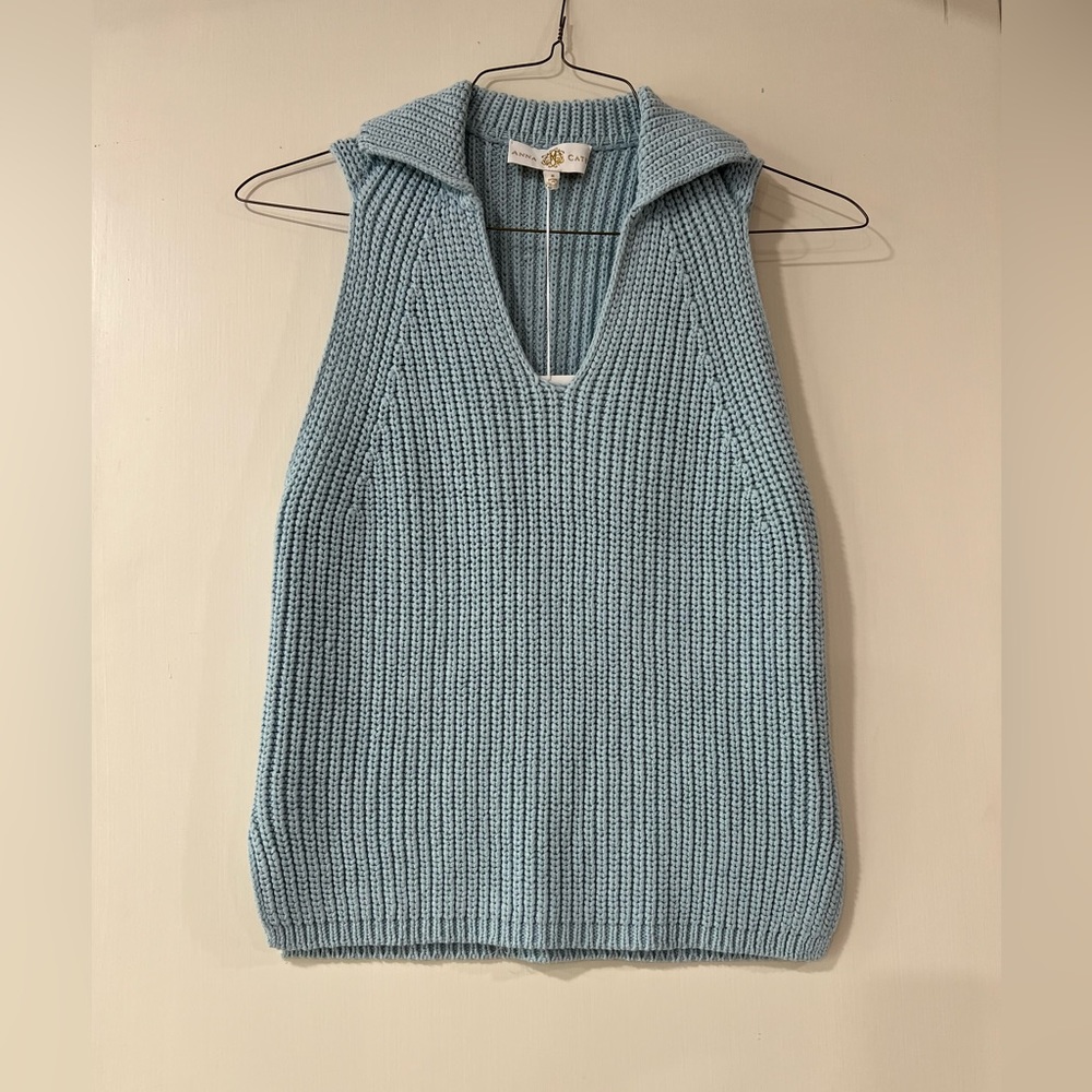 Anna Cate Knit Top in Blue